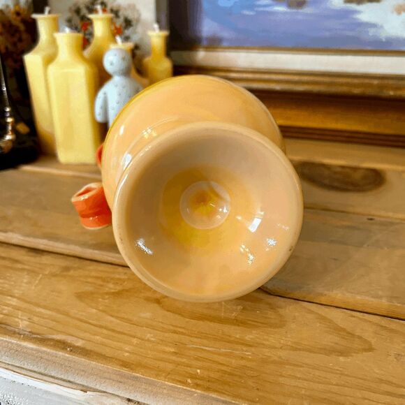 Vintage L E Smith Bittersweet Orange Slag Glass Ewer Candle Holder DO NOT BUNDLE - Picture 4 of 5